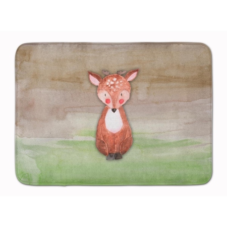 Carolines Treasures Baby Deer Watercolor Machine Washable Memory Foam Mat BB7442RUG